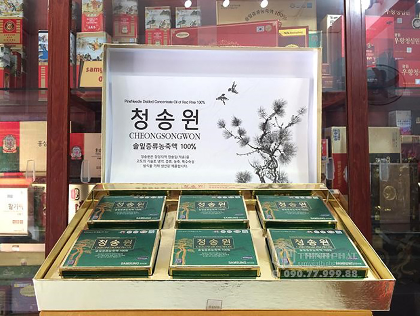 Viên tinh dầu thông đỏ Hàn Quốc Cheong Song Won hộp 180 viên hộp xanh