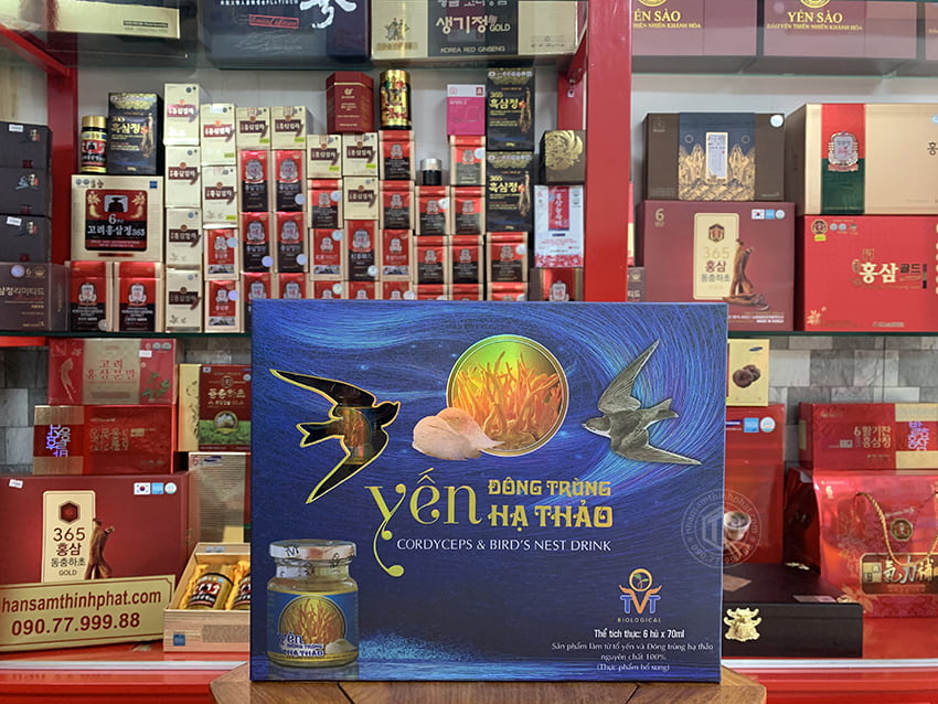 Yến đông trùng hạ thảo không đường hộp 6 lọ